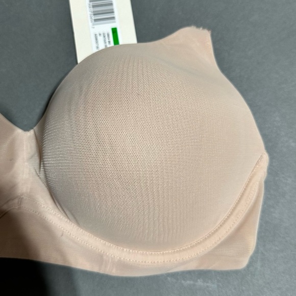 True & Co Women's Freewire Lightly Lined Mesh Bra In Dulce/ Nude Size L NEW - Picture 5 of 12